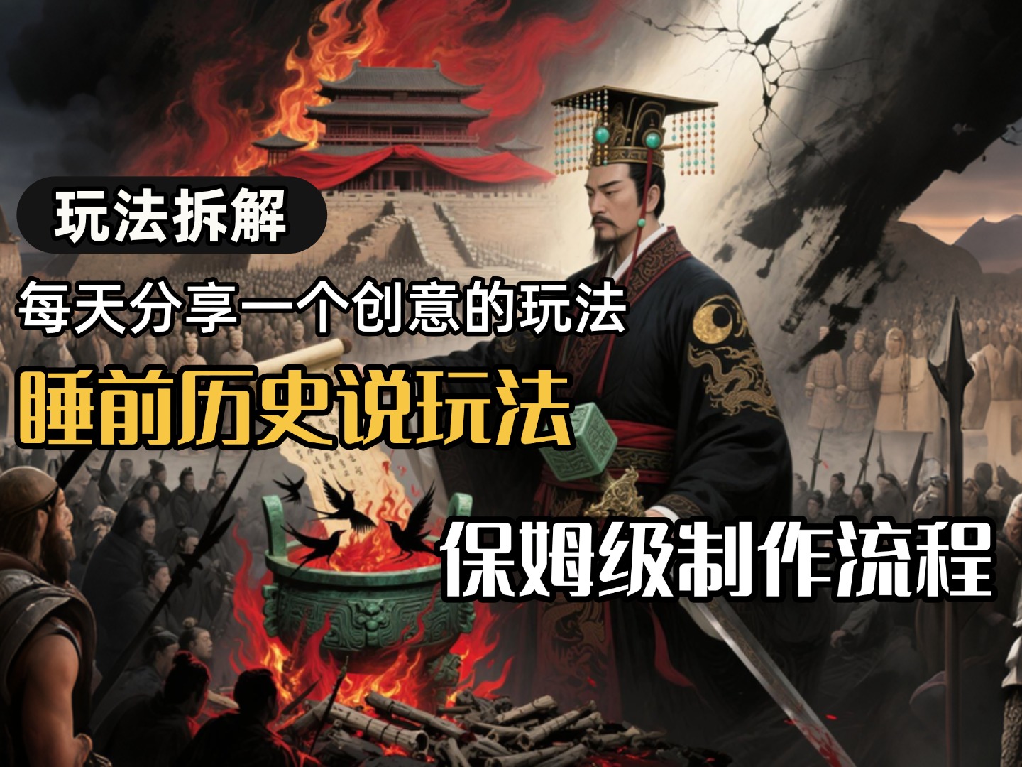 13条作品涨粉24.5万，全流程拆解睡前历史说，保姆级教程云创网-网创项目资源站-副业项目-创业项目-搞钱项目云创网