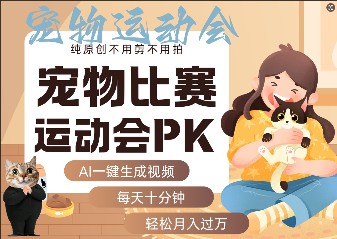 AI萌宠运动员跳水 射击  篮球  足球比赛   每天十分钟 附详细提示词文案库  代替做素材 卖提示词 卖虚拟资料  卖宠物产品 做宠物私人定制产品  带徒弟 带陪跑 卖课  创作者分成 月入5W+云创网-网创项目资源站-副业项目-创业项目-搞钱项目云创网