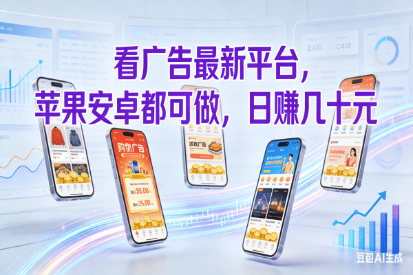看广告最新平台，苹果安卓都可做，日赚几十元云创网-网创项目资源站-副业项目-创业项目-搞钱项目云创网